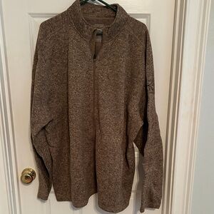 Grunt Style Men's Brown Full-Zip Knit Pullover